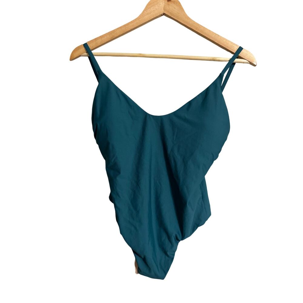 J. Crew Teal One Piece Cheeky Swimsuit